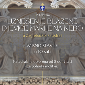 Misno slavlje svetkovine Velike Gospe u Zagrebačkoj katedrali